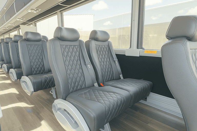 interior of Pico Rivera Charter Bus charter bus